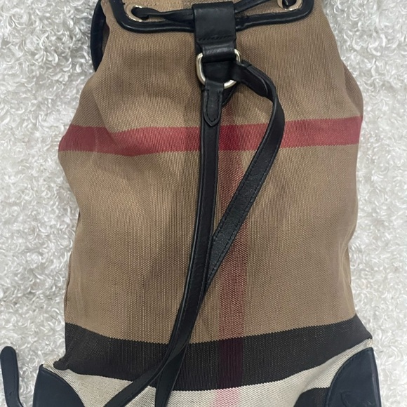 BURBERRY Overdyed Canvas Mega Check Medium Chiltern Backpack main image 7